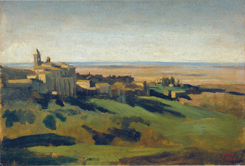 Marino, översiktsvy. På morgonen - Jean-Baptiste Camille Corot