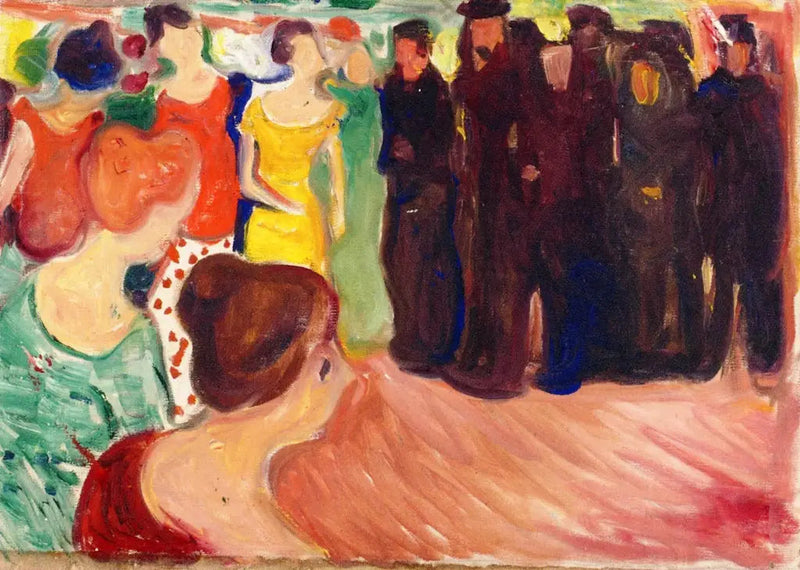 Sjömän i hamnen - Edvard Munch