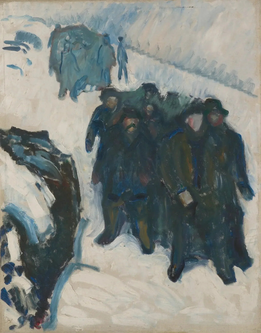 Sjömän i snön - Edvard Munch