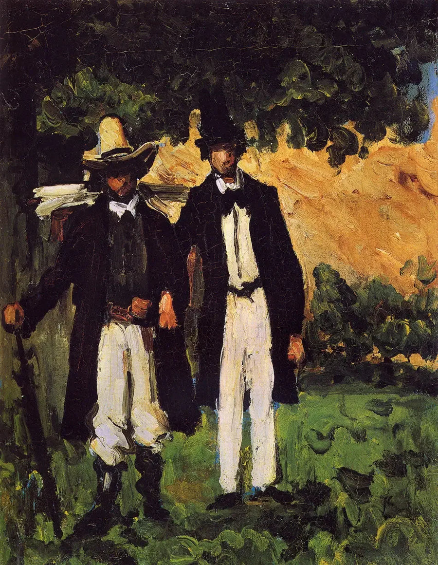 Marion och Valabrègue på väg till motivet - Paul Cézanne