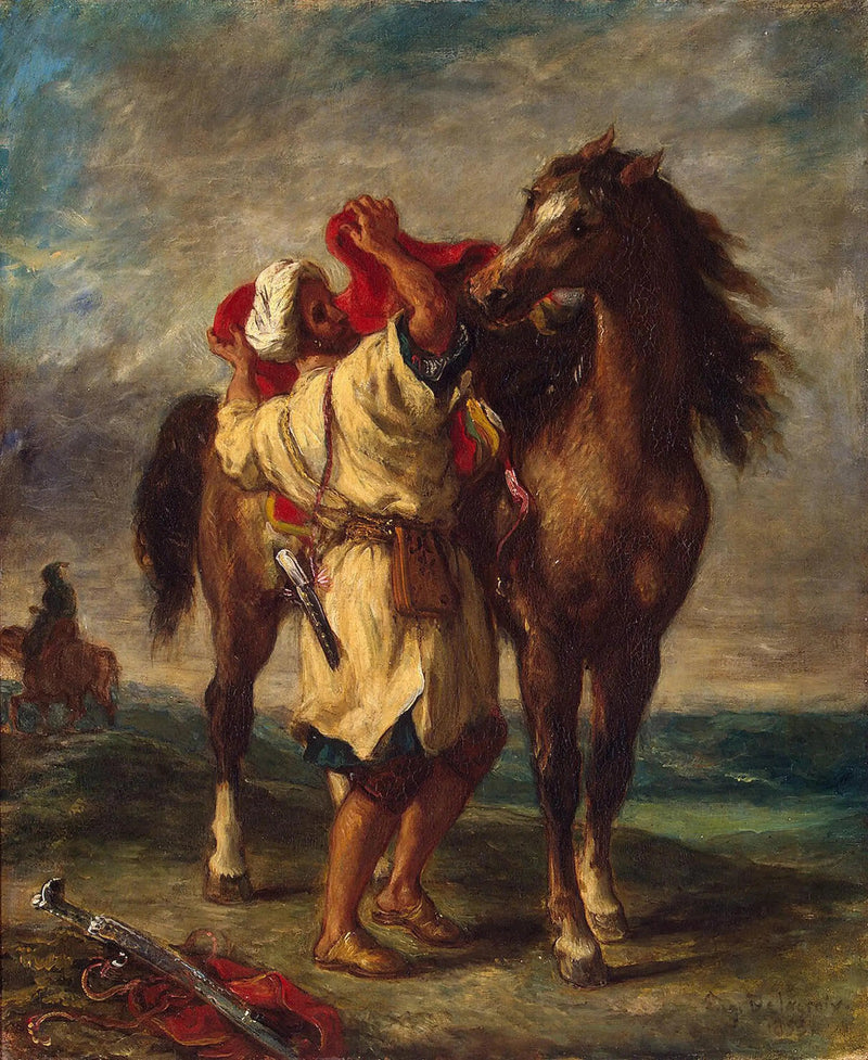 Marockan som säljer sin häst - Eugène Delacroix