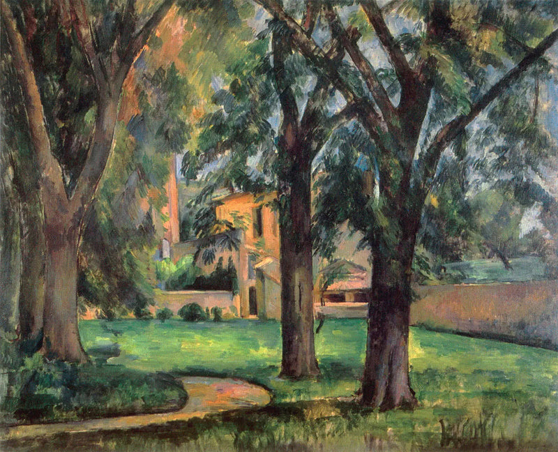 Kastanjeträd och bondgården Jas de Bouffan - Paul Cézanne