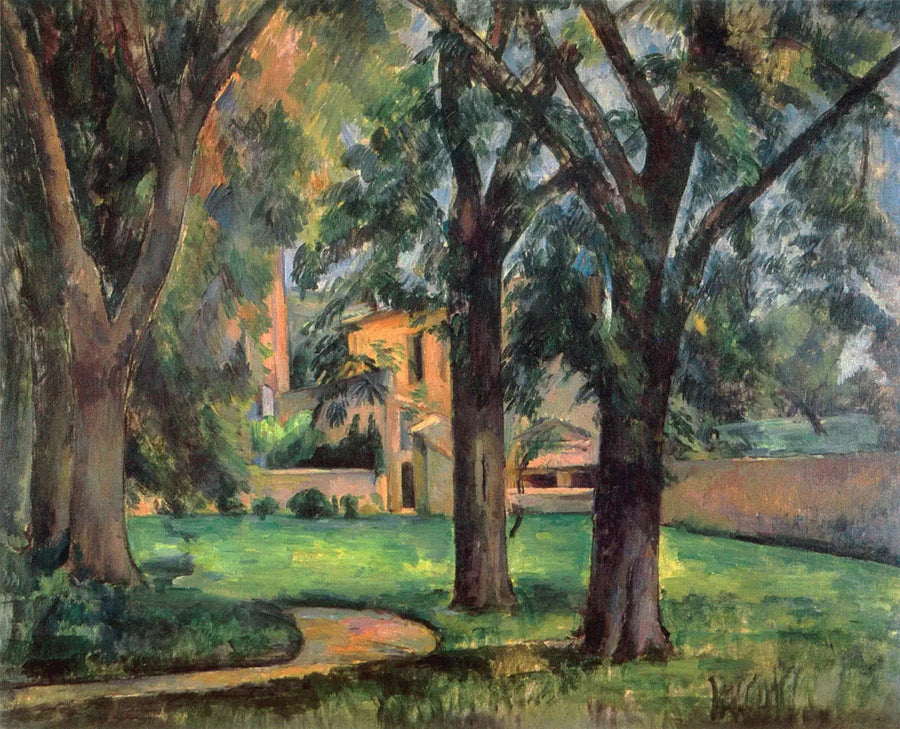 Kastanjeträd och bondgården Jas de Bouffan - Paul Cézanne