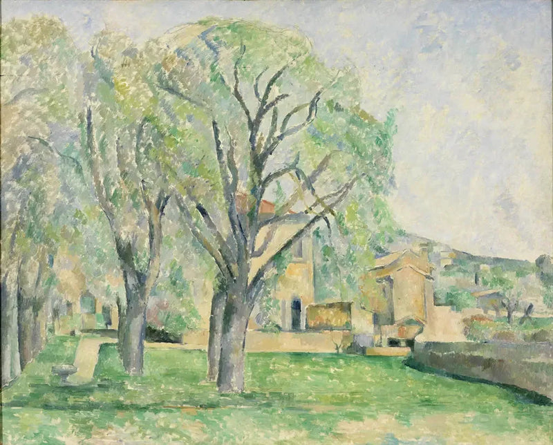 Kastanjeträd och bondgården Jas de Bouffan - Paul Cézanne