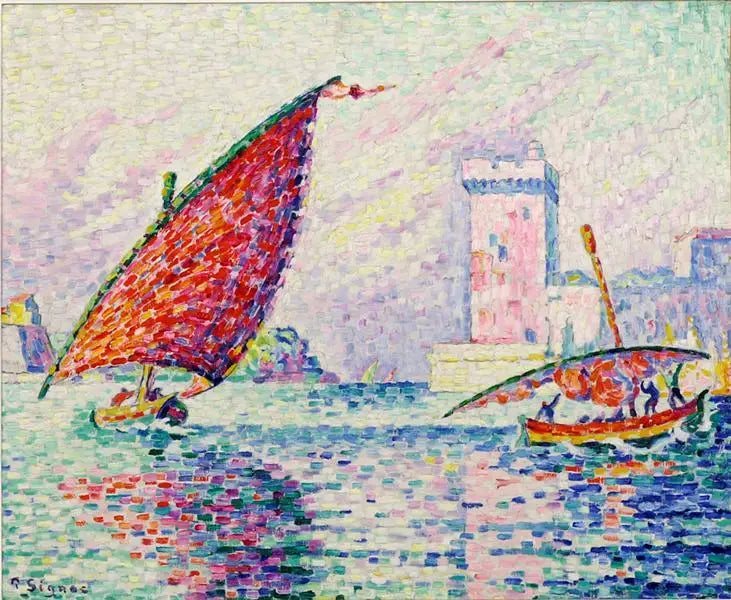 Marseille, fiskebåtar eller Fort Saint-Jean - Paul Signac