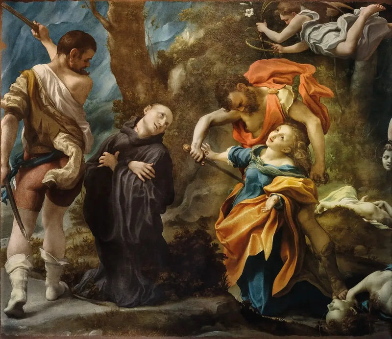 Martyrer av fyra helgon - Antonio da Correggio