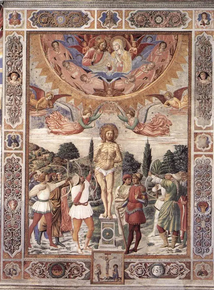 Martyr av Saint Sébastien - Benozzo Gozzoli