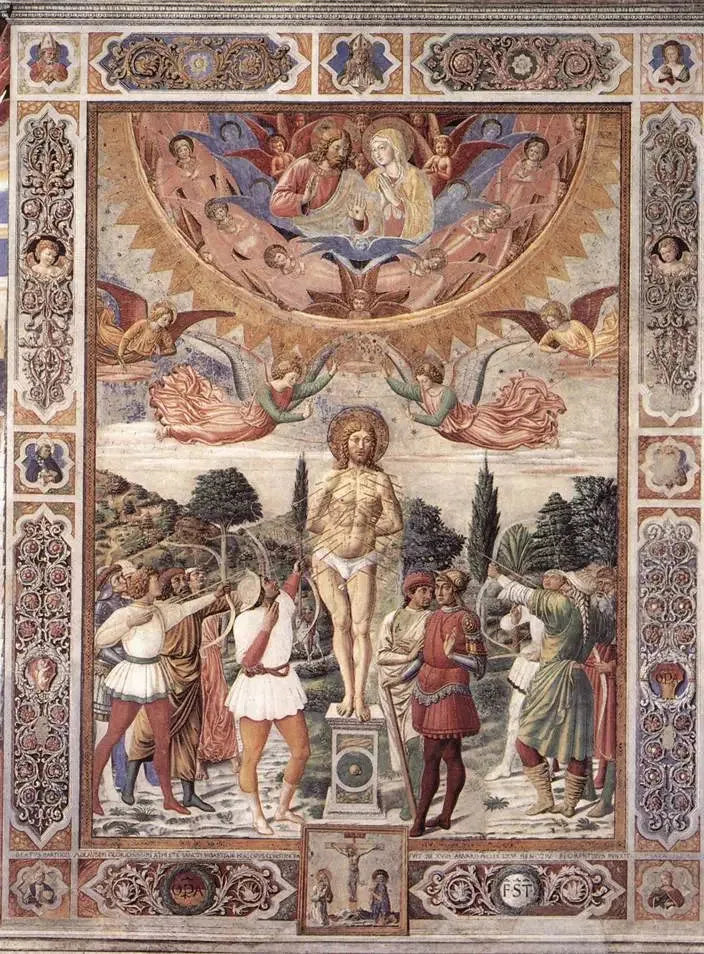 Martyr av Saint Sébastien - Benozzo Gozzoli
