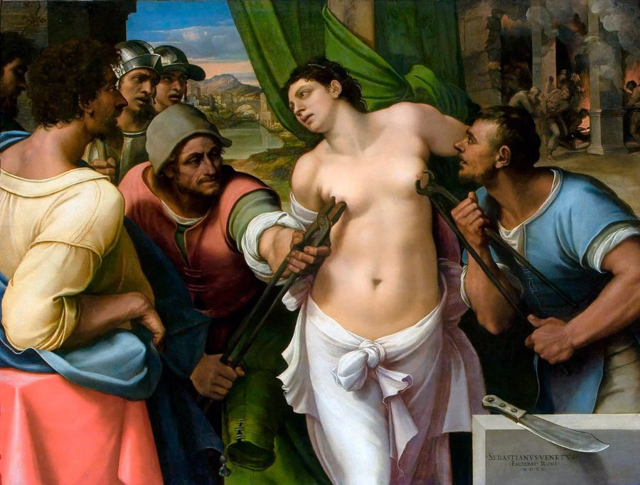 Martyr av Heliga Agatha - Sebastiano del Piombo