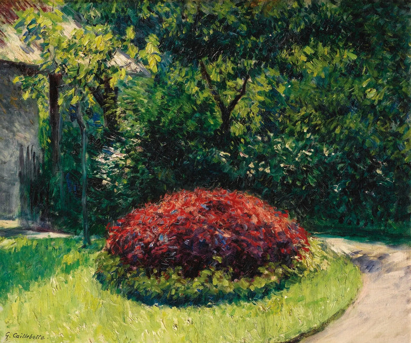 Blomsterarrangemang, trädgården i Petit Gennevilliers - Gustave Caillebotte