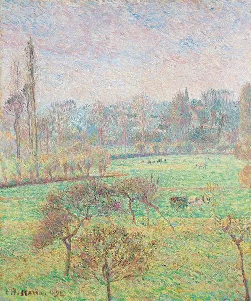 Morgon, höst, Éragny - Camille Pissarro