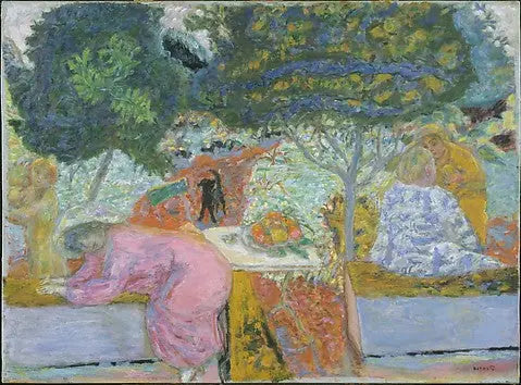 Morgon i trädgården i Vernonnet - Pierre Bonnard