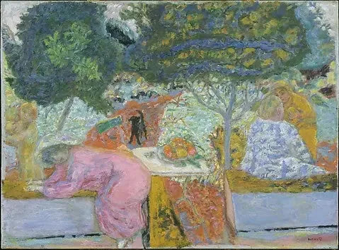 Morgon i trädgården i Vernonnet - Pierre Bonnard