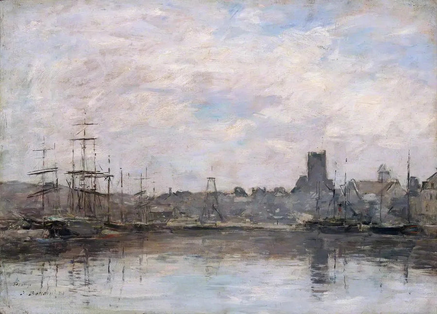 Septembermorgon: Fécamps hamn - Eugène Boudin