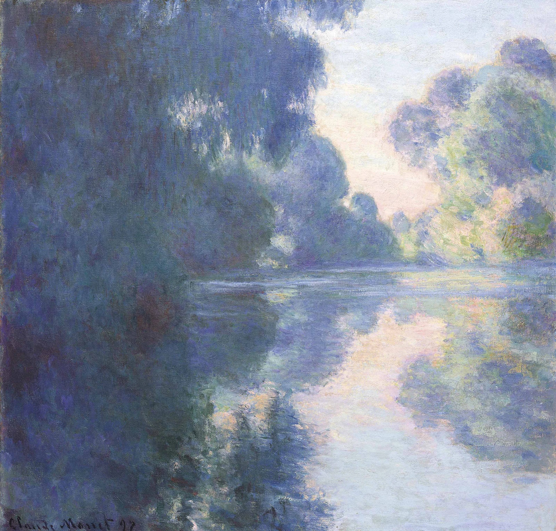 Matinée sur la Seine de Claude Monet, 1897 – collection particulière, Wildenstein 1484