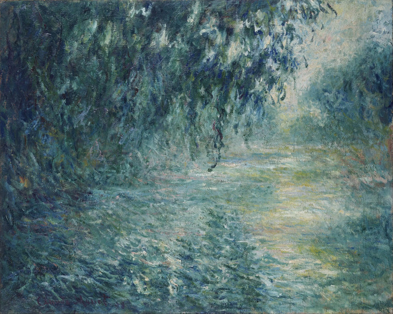 Morgon på Seine, regnigt väder - Claude Monet