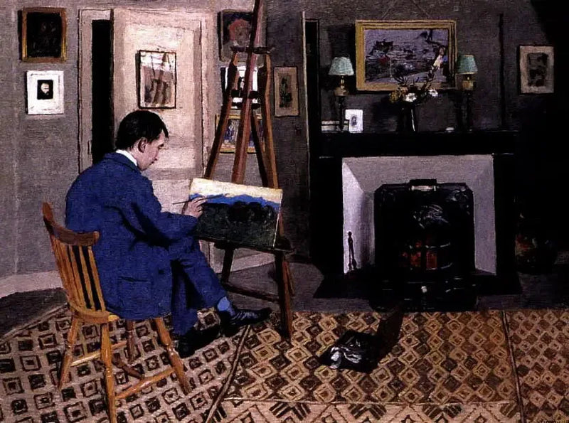 Max Rodriguez-Henriques i Félix Vallottons verkstad, svärson - Félix Vallotton