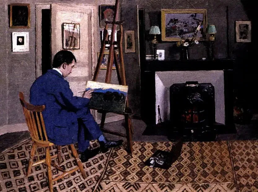 Max Rodriguez-Henriques i Félix Vallottons verkstad, svärson - Félix Vallotton