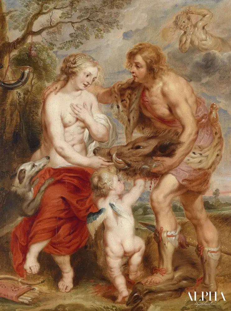 Meleager offre la tête de sanglier de Calydon à l'Atalanta - Peter Paul Rubens - Reproductions de tableaux et peintures haut de gamme