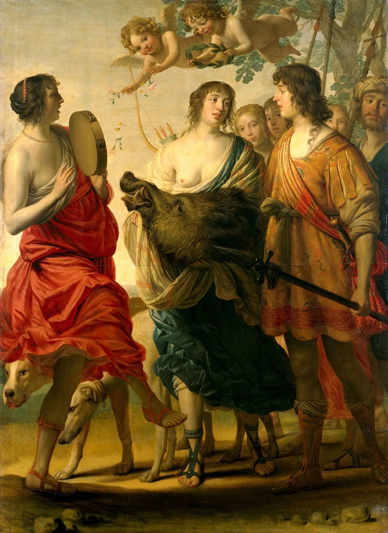 Méléagre och Atalante - Gerrit van Honthorst