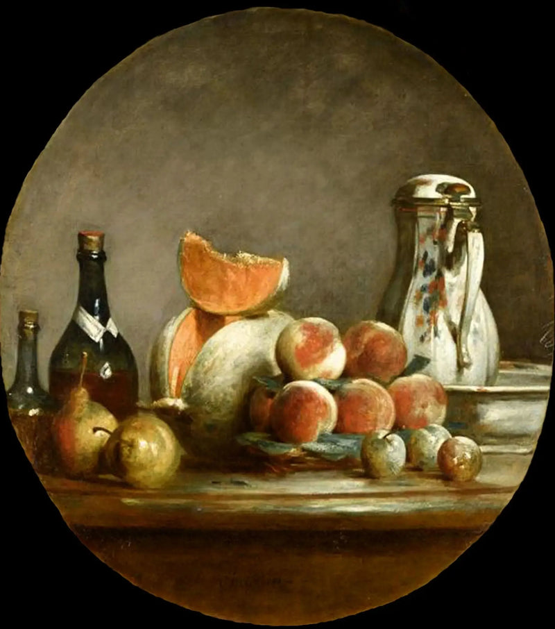 Melon, Päron, Persikor och Plommon - Jean Simeón Chardin