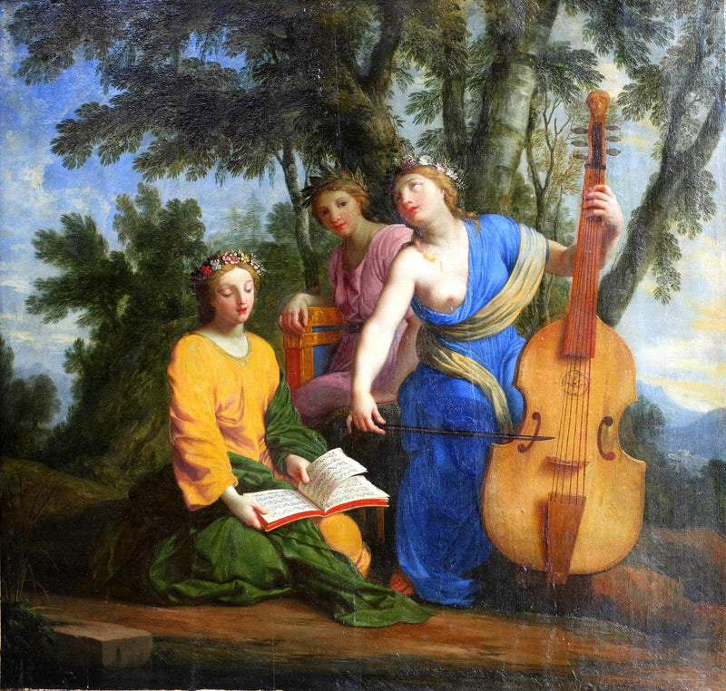 Melpomène, Érato och Polymnie - Eustache Le Sueur