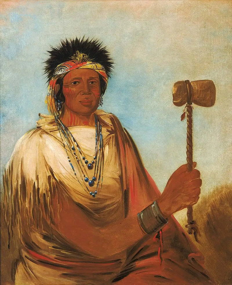Men-són-se-ah, vänster hand, en krigare - George Catlin