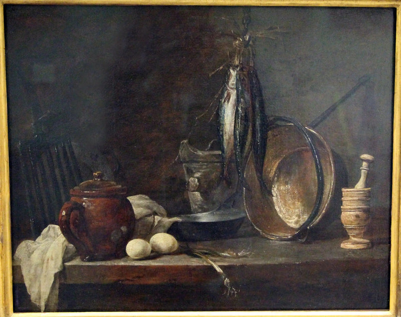 Fattigmansmeny och Köksredskap - Jean Siméon Chardin
