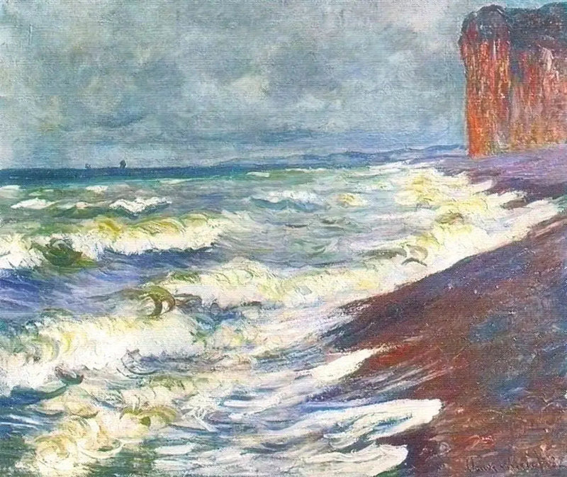 Mer mer upprörd vid Pourville - Claude Monet