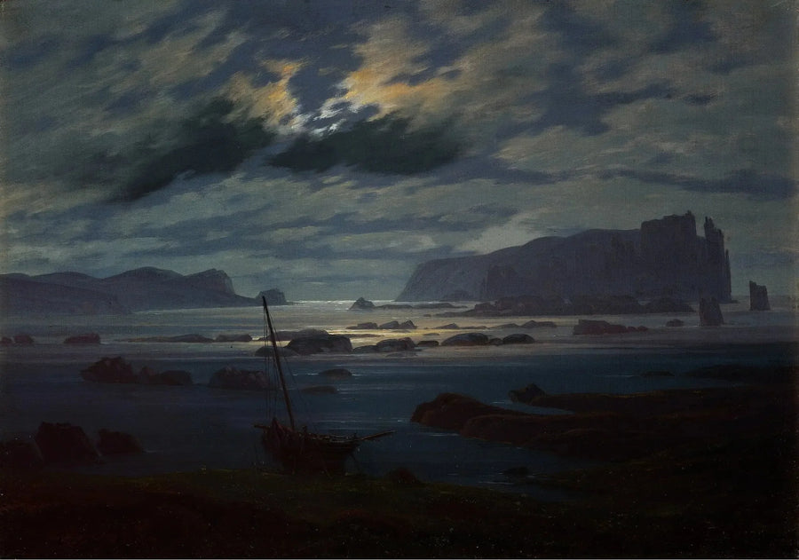 Nordsjön i månsken - Caspar David Friedrich