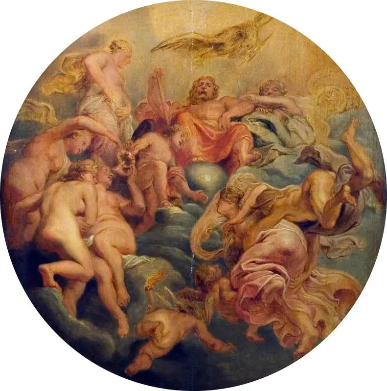 Mercure som leder Psyche till Olympen - Peter Paul Rubens