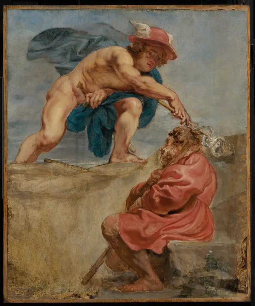 Mercurius och en sovande herde - Peter Paul Rubens