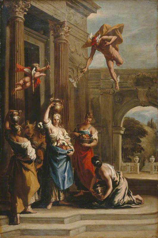 Mercure, Herse och Aglauros - Sebastiano Ricci
