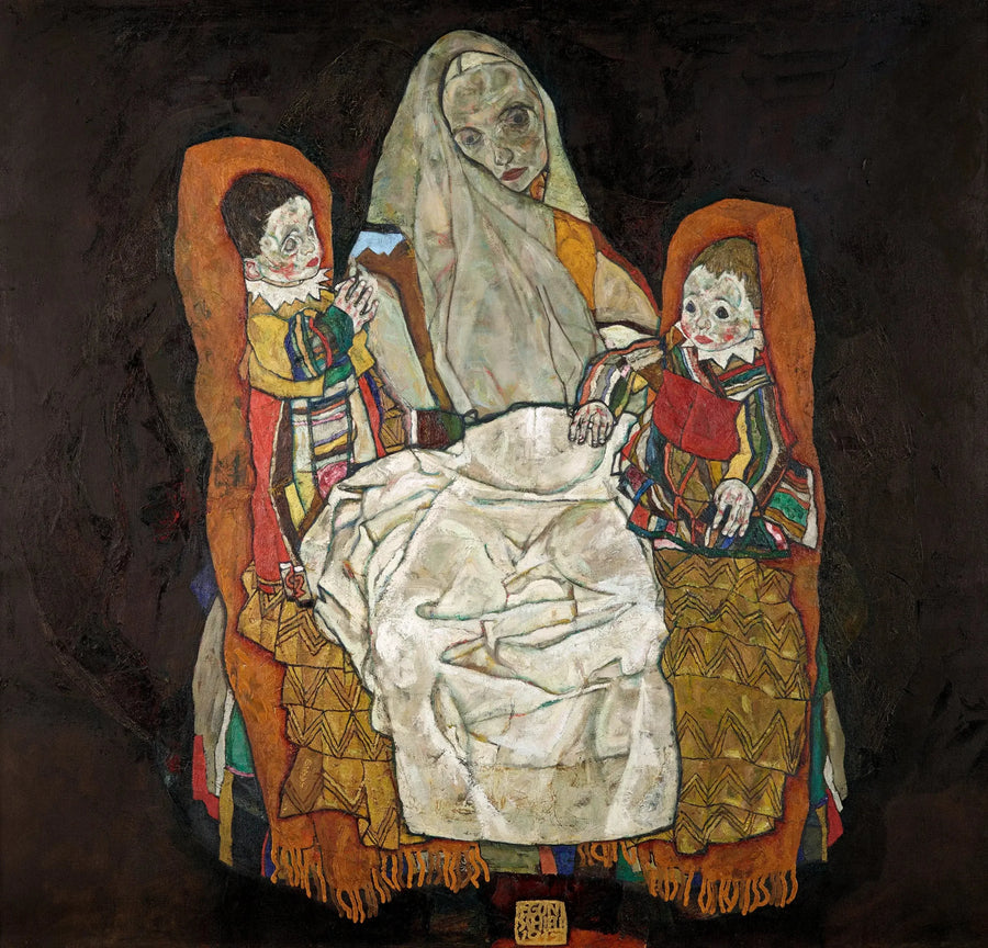 Mor med två barn III - Egon Schiele
