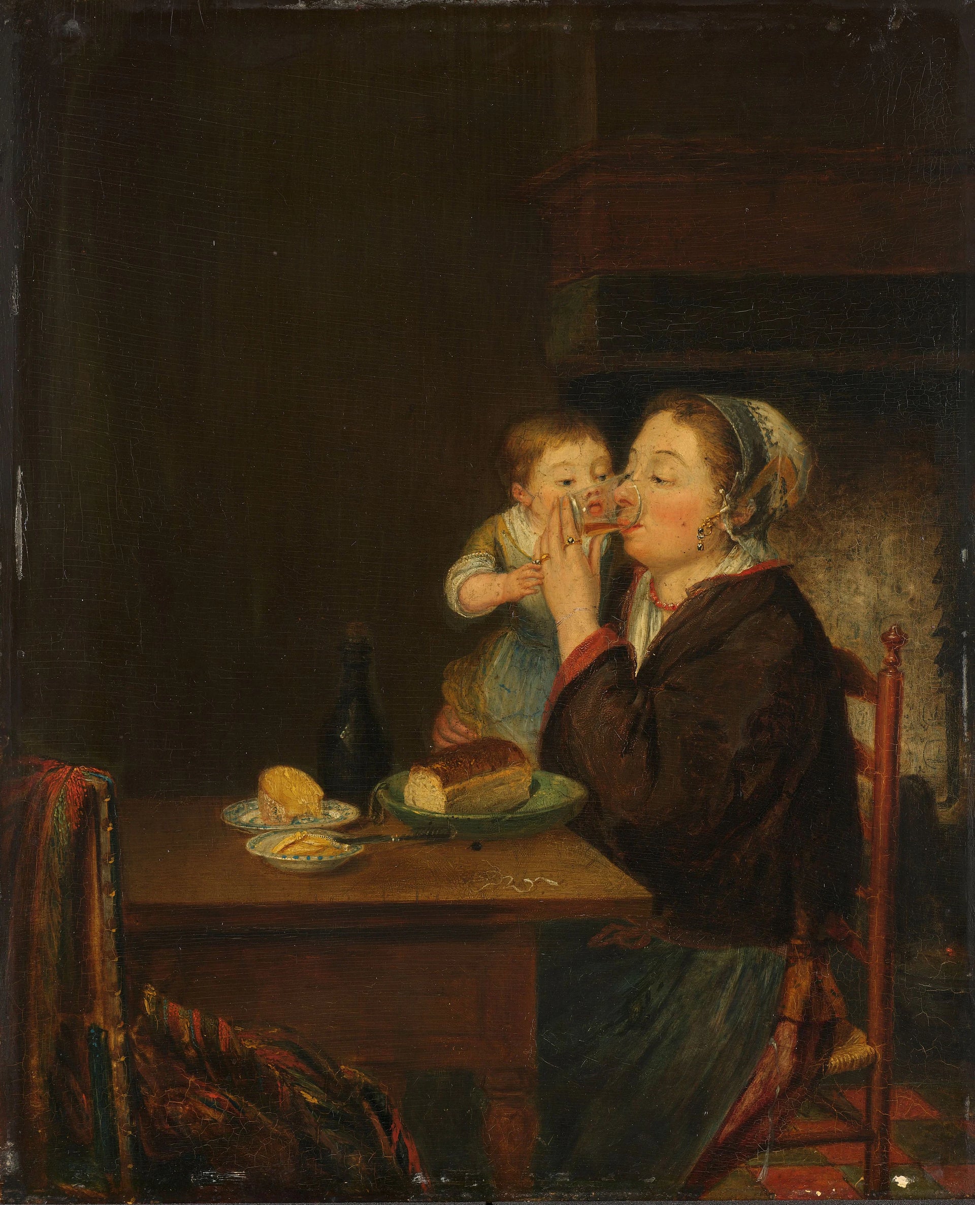Une mère avec son enfant - Louis-Bernard Coclers