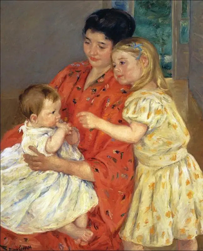 Mor och två barn - 1901 - Mary Cassatt