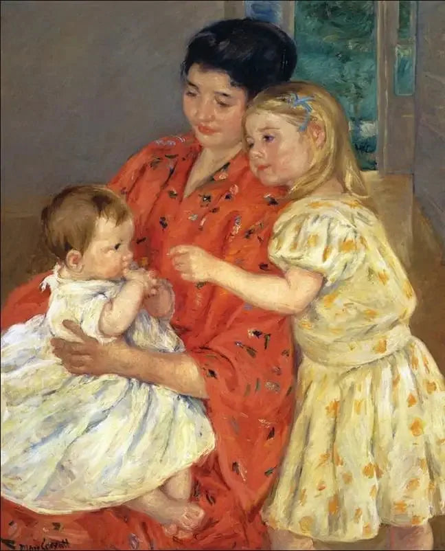 Mor och två barn - 1901 - Mary Cassatt