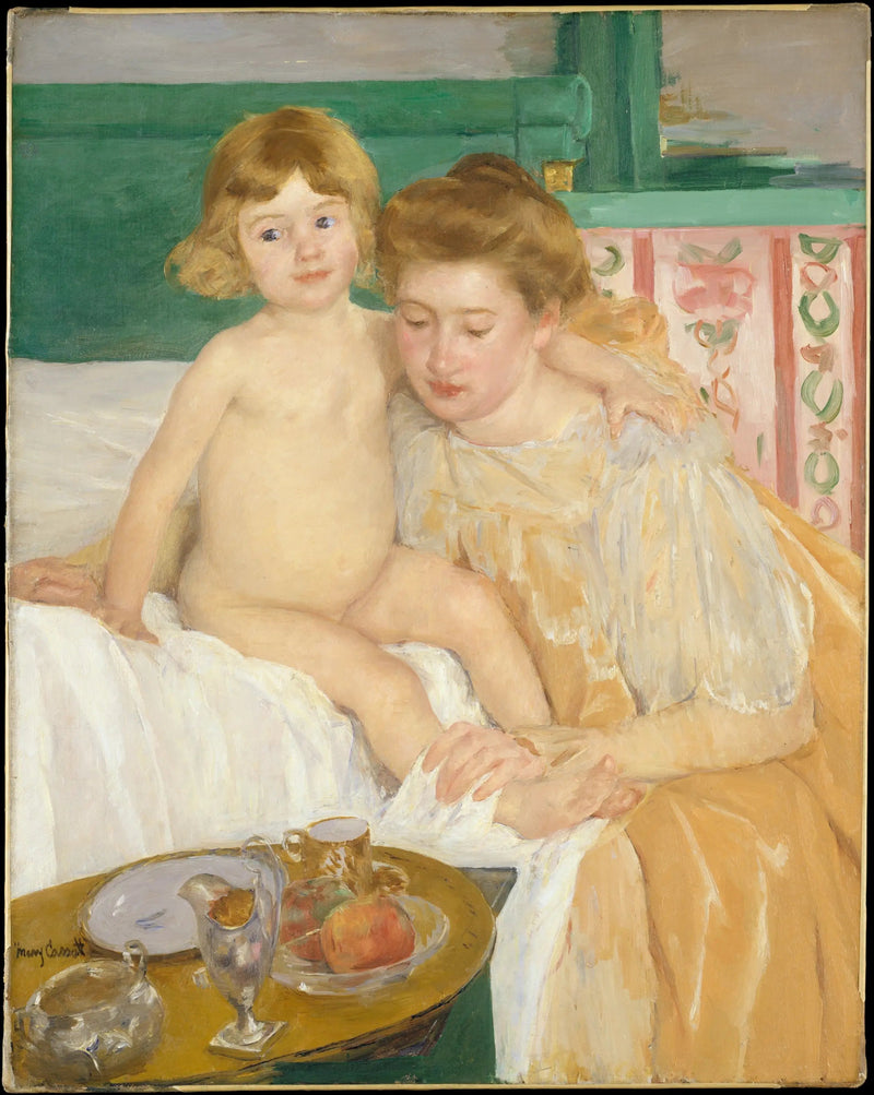 Mor och barn (bebis som reser sig från sin tupplur) - Mary Cassatt