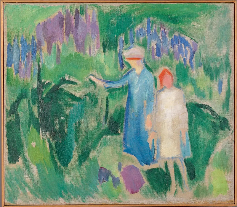 Mor och Dotter i trädgården - Edvard Munch