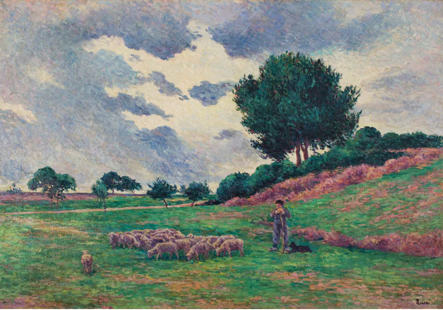 Méréville, fårflocken - Maximilien Luce