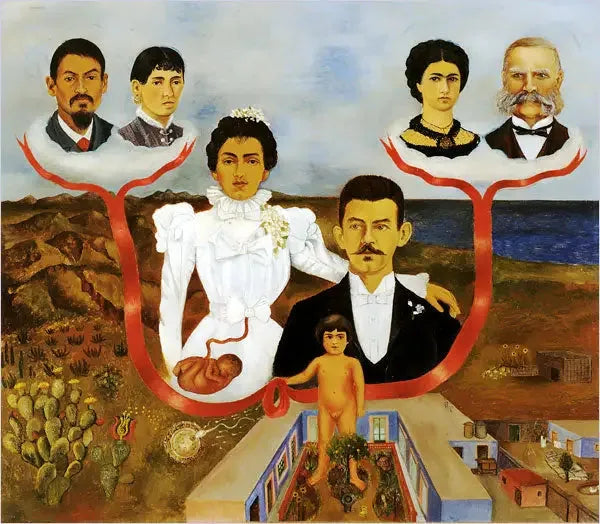 Mina mor- och farföräldrar, mina föräldrar och jag - Frida Kahlo
