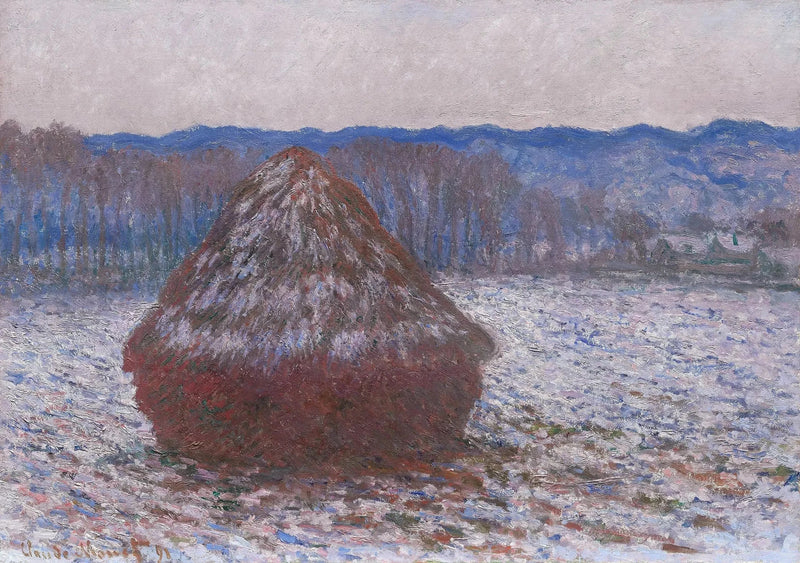 Slipskiva, snöeffekt, på morgonen W1280 - Claude Monet