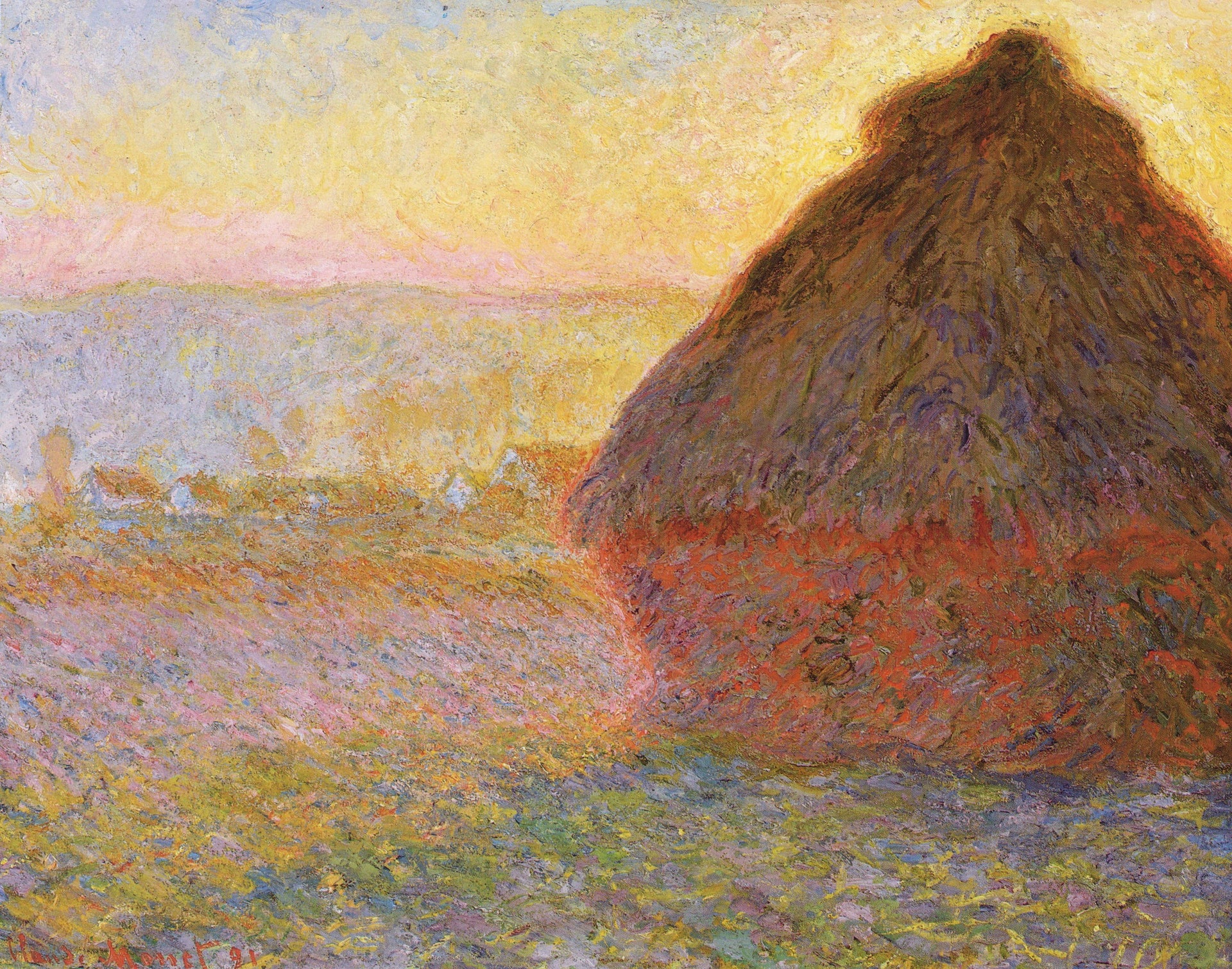 Meule, soleil couchant W1289 de Claude Monet – Museum of Fine Arts Boston 25.112