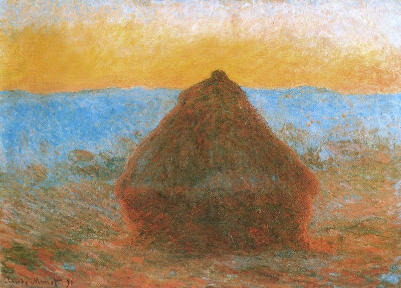Slipskiva vid solnedgången W1285 - Claude Monet