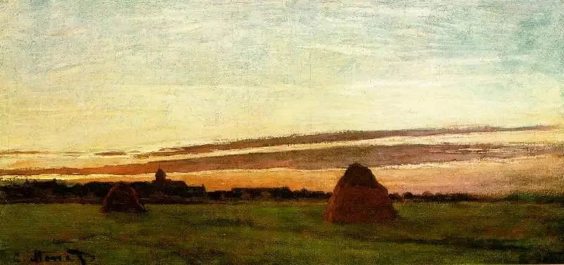 Slipskivor nära Chailly, stigande sol W55a - Claude Monet