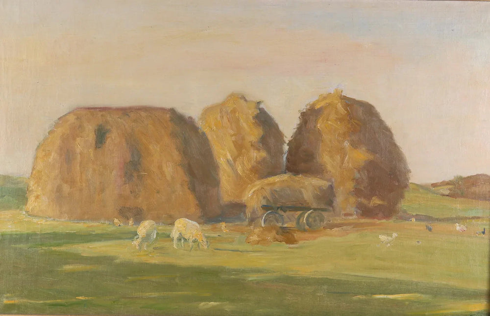 Meules de foin. - Michael Peter Ancher image 1 tableau peint à l’huile sur toile
