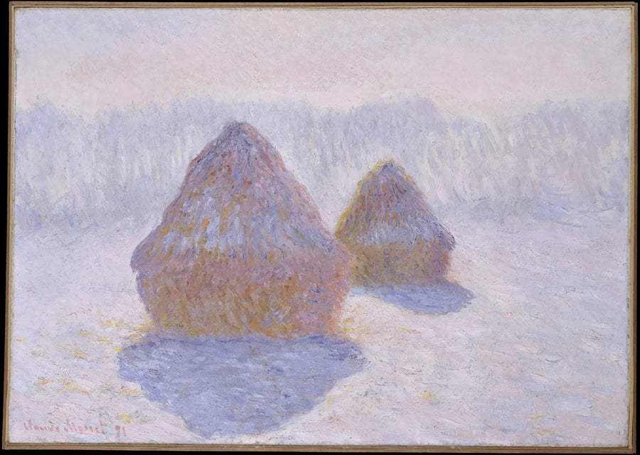 Kvarnar, vintereffekt - Claude Monet