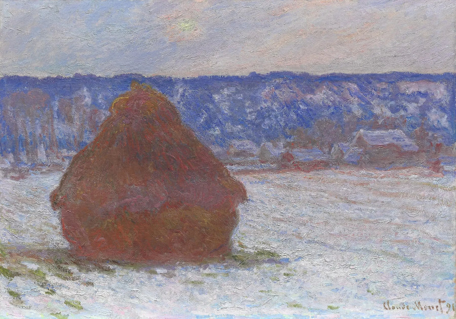 Kvarnar, snöeffekt - Claude Monet