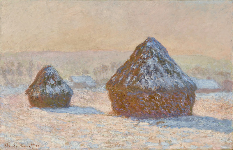 Slipskivor, snöeffekt, på morgonen W1276 - Claude Monet