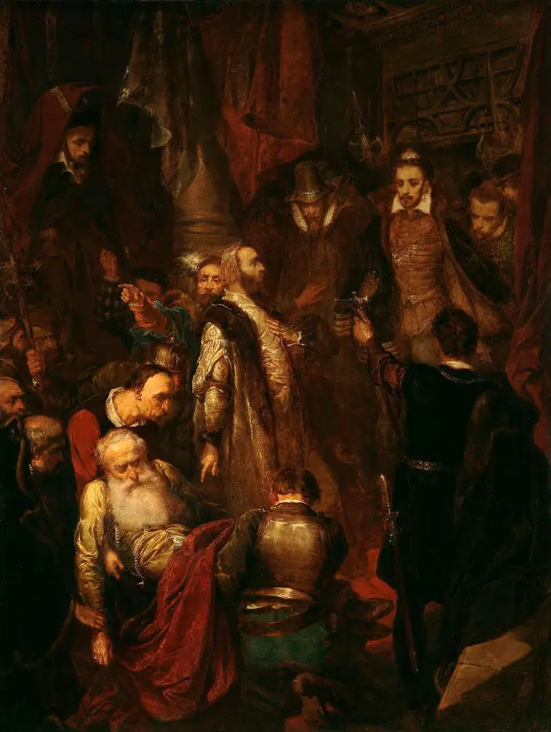 Mordet på Wapowski under Henriks Walezy kröning av Jan Matejko - Jan Matejko